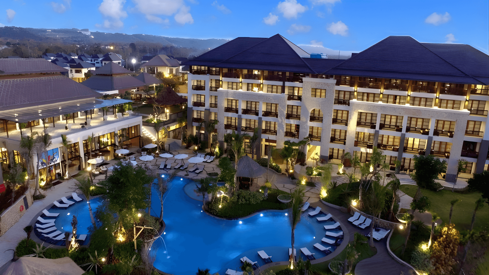 Outdoor Pool at Sunset